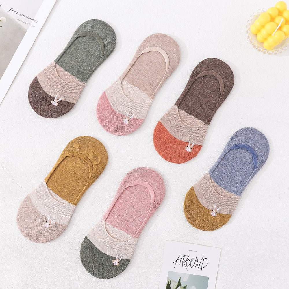Women’s Rabbit Embroidered No Show Sock